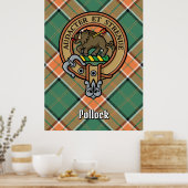 Poster Clan Pollock Crest sur Tartan (Cuisine)