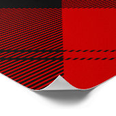 Poster Clan Ramsay Crest sur Red Tartan (Coin)