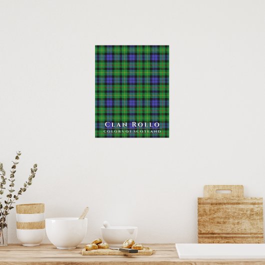 Poster Clan Rollo Couleurs écossaises 2 Tartan Plaid (Cuisine)