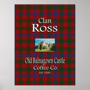 Poster Clan Ross Old Balnagown Castle Coffee Co.