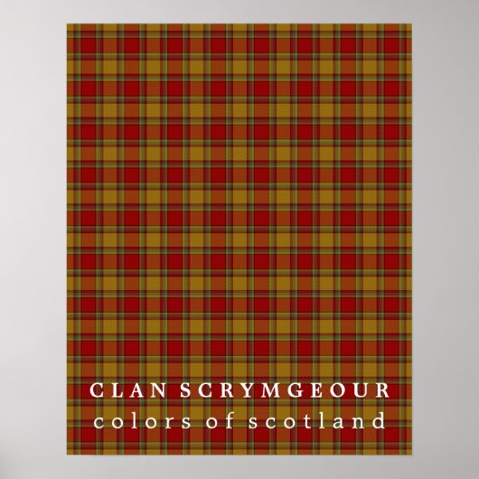 Poster Clan Scrymgeour couleurs écossais Tartan (Devant)