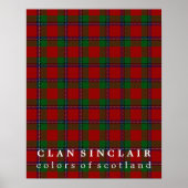 Poster Clan Sinclair Couleurs écossaise Tartan (Devant)