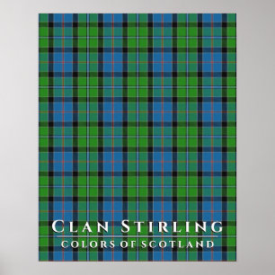 Poster Clan Stirling Colors of Scotland 2 Tartan Plaid