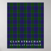 Poster Clan Strachan couleurs écossais Tartan (Devant)