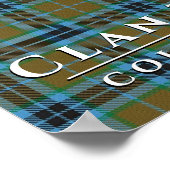Poster Clan Thompson Colors Scotland Blue Tartan Brown (Coin)