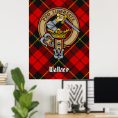Poster Clan Wallace Crest sur Tartan (Bureau à domicile)