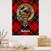 Poster Clan Wallace Crest sur Tartan (Cuisine)