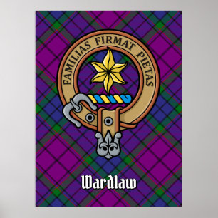 Poster Clan Wardlaw Crest sur Tartan