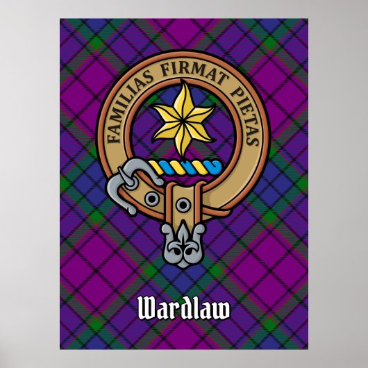 Poster Clan Wardlaw Crest sur Tartan (Devant)