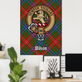Poster Clan Wilson Crest sur Tartan moderne (Bureau à domicile)