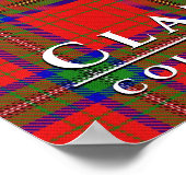 Poster Clan Wood couleurs écossais Red Tartan (Coin)