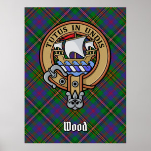 Poster Clan Wood Crest sur Tartan