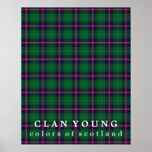Poster Clan Young Colors d'Ecosse Tartan