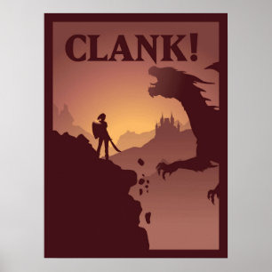 Poster Clank Board Jeu minimaliste Style Voyage Jeu A