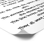 POSTER CLAP DE CLAP DE LA CHANSON DE RYME POUR ENFANTS (Coin)