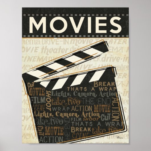 Poster Clappeur de film vintage (Devant)