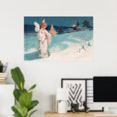 Poster Clapsaddle : Ange de Noël avec Bell (Bureau à domicile)