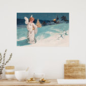 Poster Clapsaddle : Ange de Noël avec Bell (Cuisine)