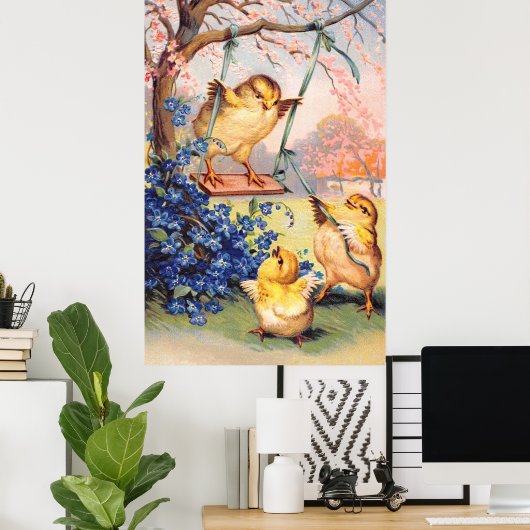 Poster Clapsaddle : Balançoire (Bureau à domicile)