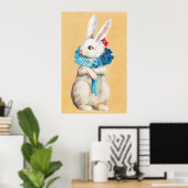 Poster Clapsaddle : Fille lapin de Pâques avec ruff (Bureau à domicile)