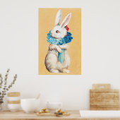 Poster Clapsaddle : Fille lapin de Pâques avec ruff (Cuisine)
