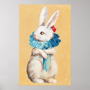 Poster Clapsaddle : Fille lapin de Pâques avec ruff