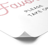 Poster CLARA Retro Crème de glace rose Fête de mariage Fa (Coin)