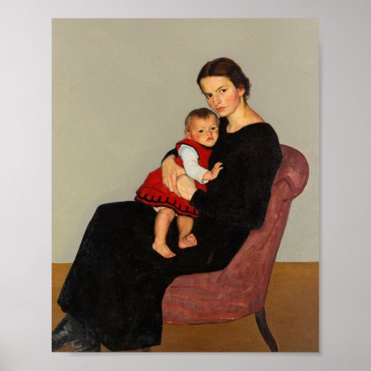 Poster Cläre Maillard avec fille | Willi Maillard (Devant)