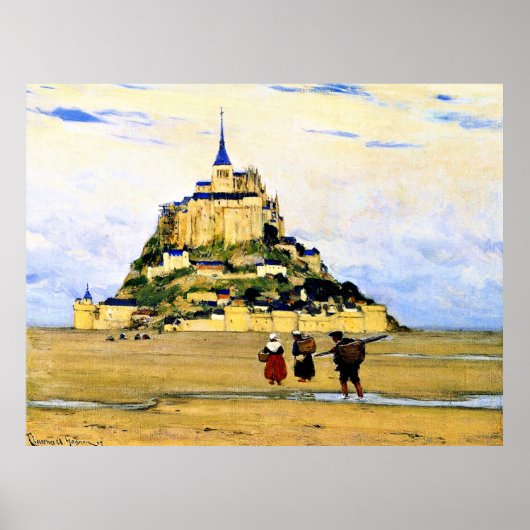 Poster Clarence Gagnon, Mont-Saint-Michel, Matin (Devant)