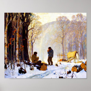 Poster Clarence Gagnon - Village solitaire