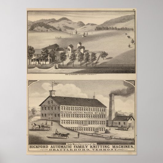 Poster Clarendon Bickford Tricot Machine (Devant)