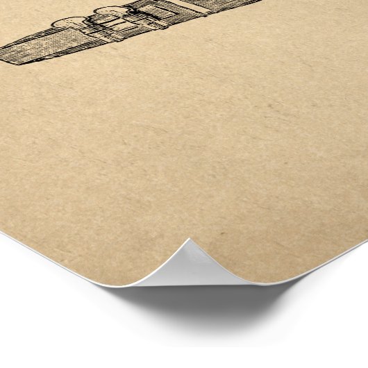 Poster Clarinet Vintage (Coin)