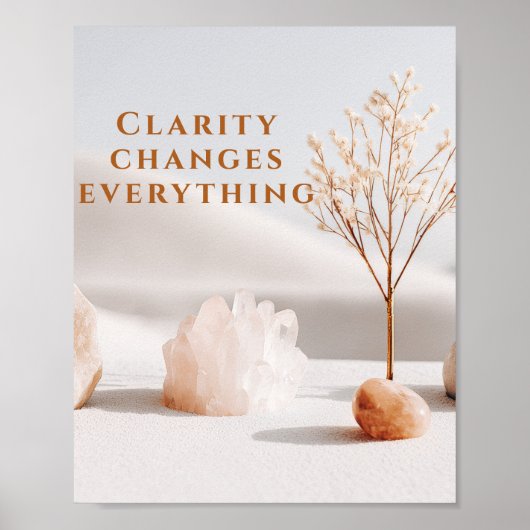 Poster Clarity Changes Everything | Neutral Minimalist (Devant)