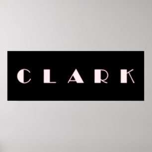 Poster CLARK Alphabet Lettre Nom Art