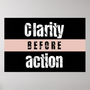 Poster Clarté avant action Horizontal foncé