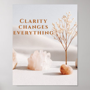 Poster Clarté change tout   Minimaliste Neutre