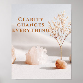 Poster Clarté change tout | Minimaliste Neutre