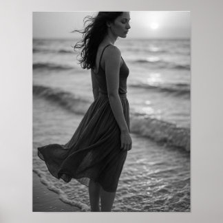 Poster « Clarté côtière — Calendrier de voyage solo 2026