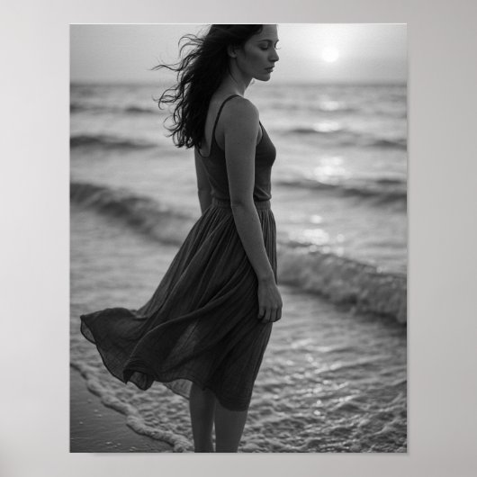 Poster « Clarté côtière — Calendrier de voyage solo 2026 (Devant)