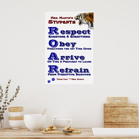 Poster Class Guidelines/Rules (Cuisine)