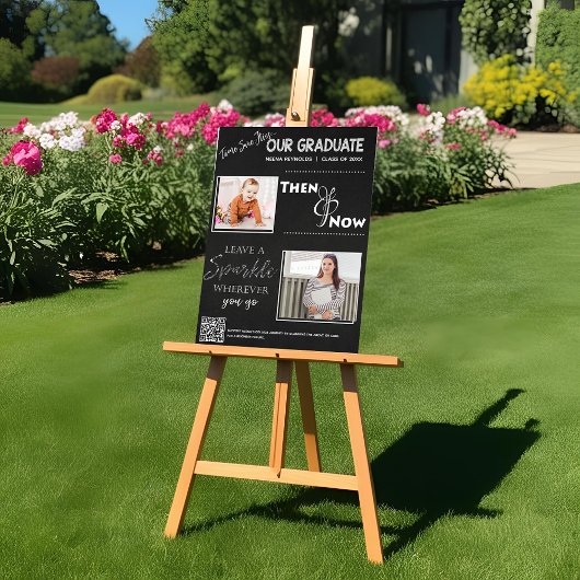 Poster Class of 20XX Keepsake Then and Now Graduation 