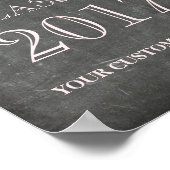 Poster Classe 2017 Aquarelle rose pâle rose pâle (Coin)