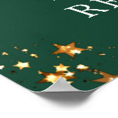 Poster Classe Année de Réunion Bienvenue Sombre Vert Or É (Coin)