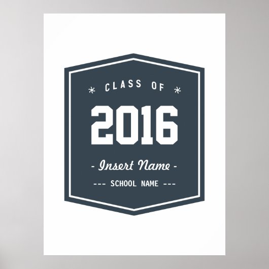Poster Classe - Charbon Vintage (Devant)