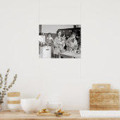 Poster Classe cuisine, 1935. Photo vintage (Cuisine)