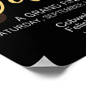 Poster classe d'affiche de concours invitation, anniversa (Coin)