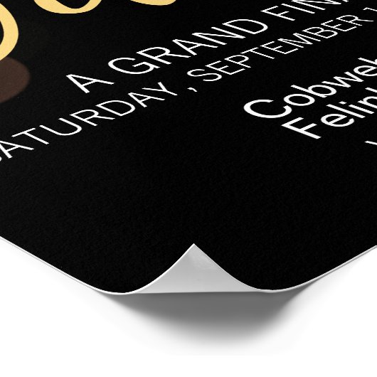 Poster classe d'affiche de concours invitation, anniversa (Coin)