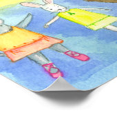 Poster Classe Danse de ballet Animaux (Coin)