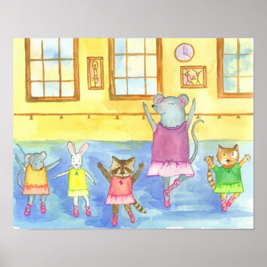 Poster Classe Danse de ballet Animaux (Devant)