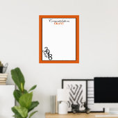 Poster Classe de 2018 Autographe Garder Orange (Bureau à domicile)